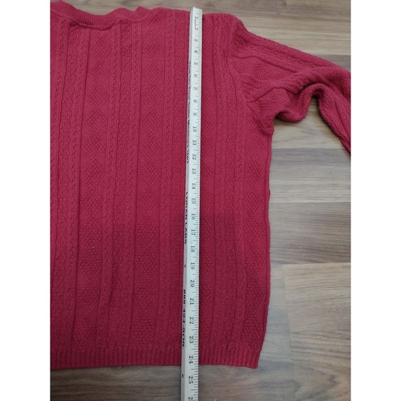 Northern Reflections SWEATER RED Vintage WOMEN Cotton Sweater Size XLARGE CANADA - Picture 8 of 8